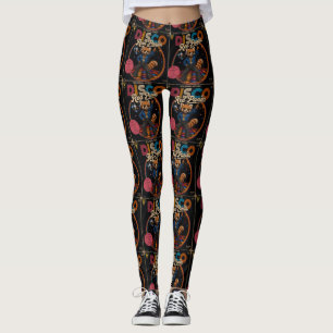 Disco Red Panda Leggings