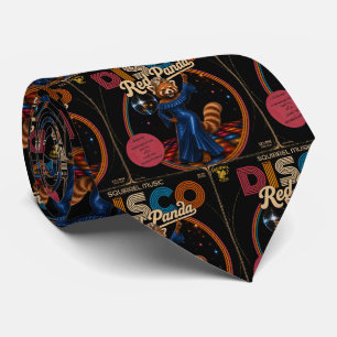 Disco Red Panda Neck Tie