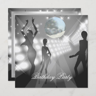 Disco Retro Birthday Party Invitation