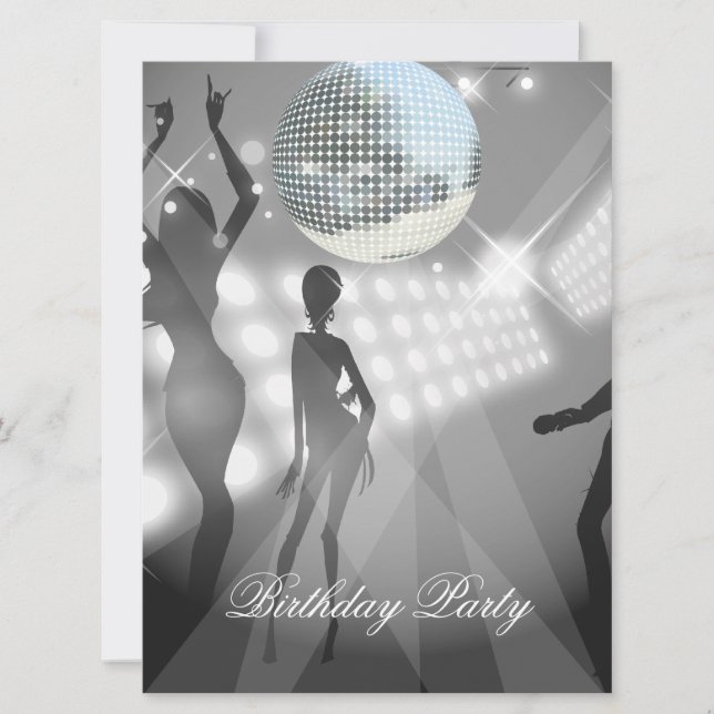 Disco Retro Birthday Party Invitation (Front)