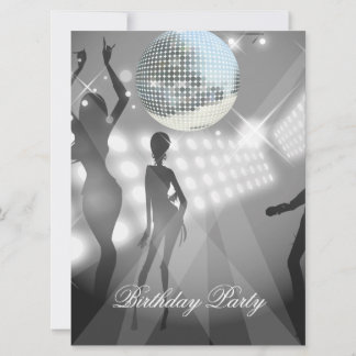 Disco Retro Birthday Party Invitation