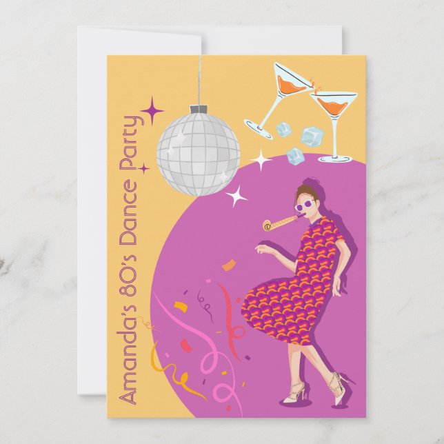 Disco Retro Groove! Party of Your Dreams Invitation (Front)