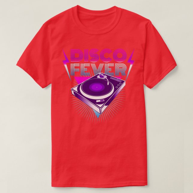 Disco Retro Neon 80s T-Shirt (Design Front)