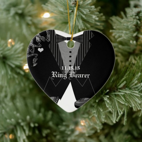 Disco Ring Bearer Wedding Christmas Ornament