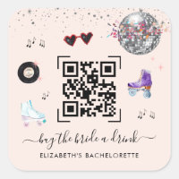 Disco Roller Skating Buy The Bride A Drink QR Code