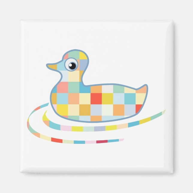 Disco Rubber Ducky Magnet (Front)