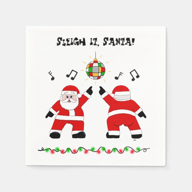 Disco Santa 2 Napkins (Front)