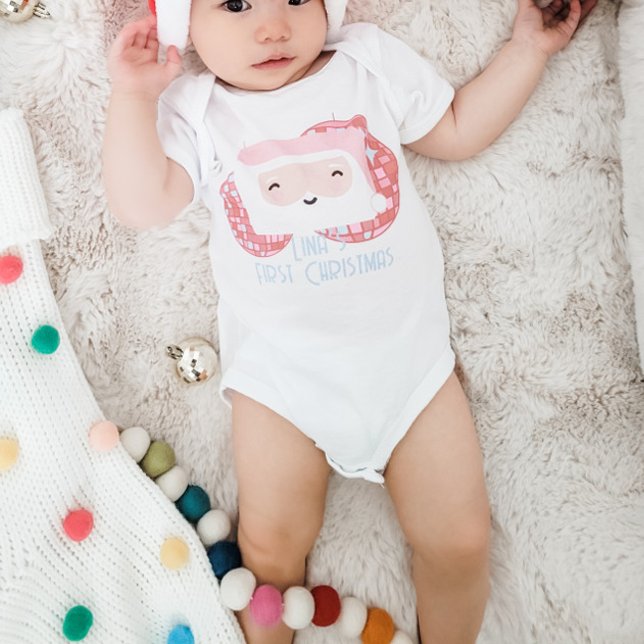 Disco Santa Girls First Christmas Baby Bodysuit (Creator Uploaded)