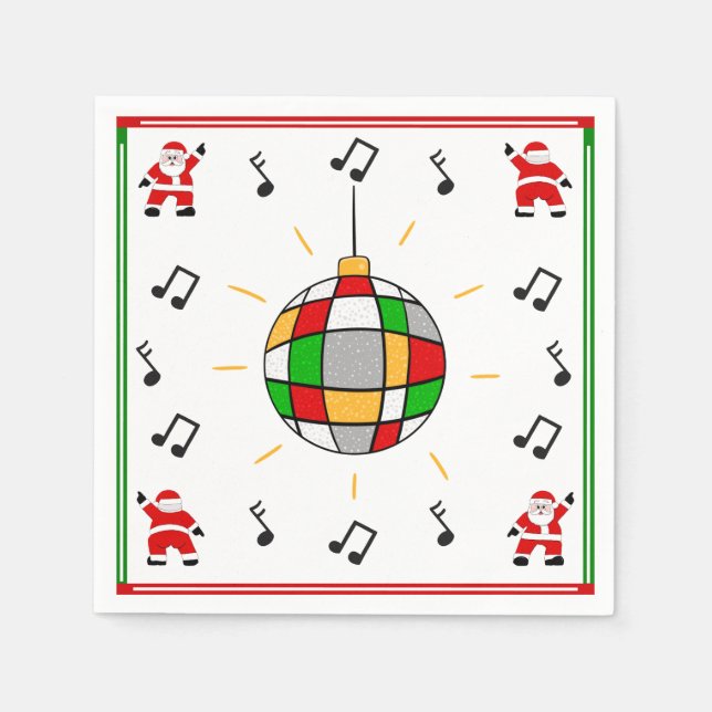 Disco Santa Napkins (Front)