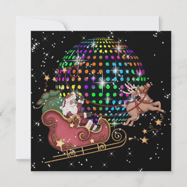 DISCO Santa - Party - SRF Invitation (Front)