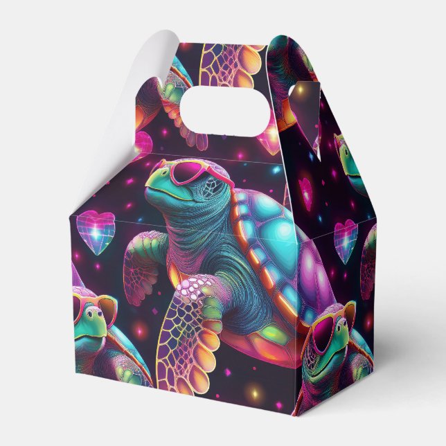 Disco Sea Turtle Favor Boxes (Front Side)