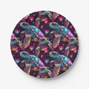 Disco Sea Turtle Paper Plates
