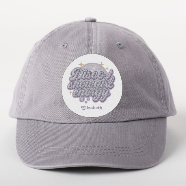 Disco Showgirl Energy Retro Vegas Bachelorette Patch (On Headwear)