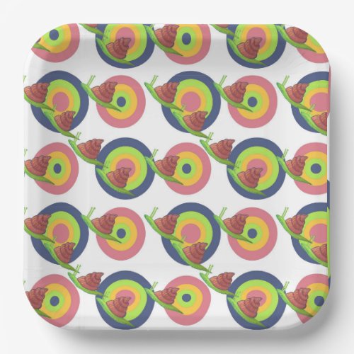 Disco snails  paper plates