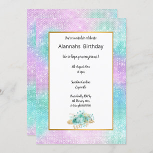 DISCO SPARKLE BIRTHDAY INVITATION