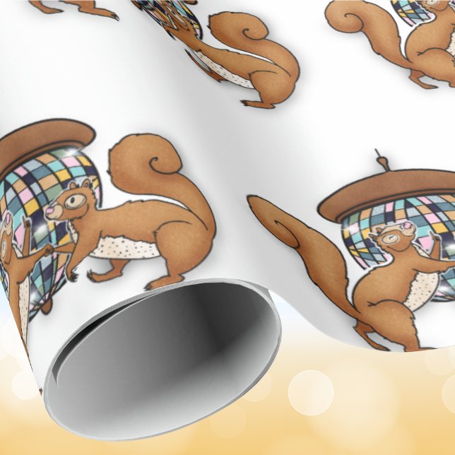 Disco Squirrels Birthday Wrapping Paper (Creator Uploaded)