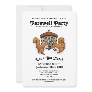 Disco Squirrels Farewell Party Invitation