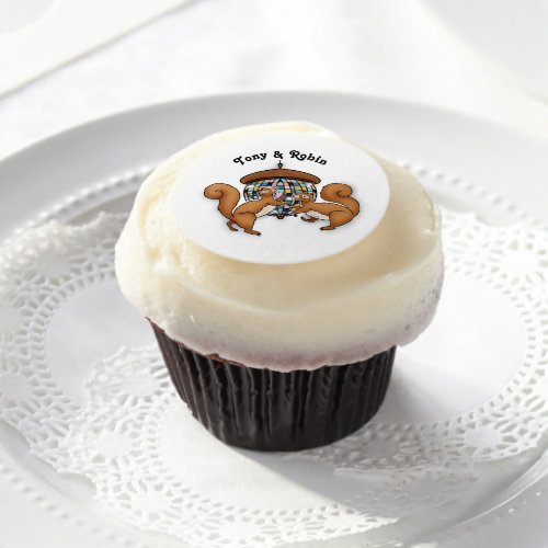 Disco Squirrels Party Edible Frosting Rounds