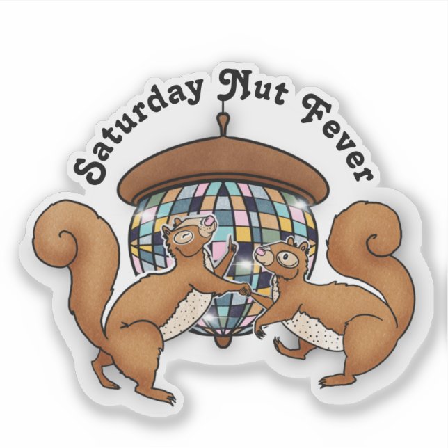 Disco Squirrels Sticker (Front)