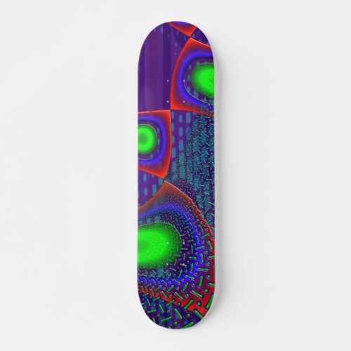 Disco Tech Dichroic Glass Fractal Skateboard