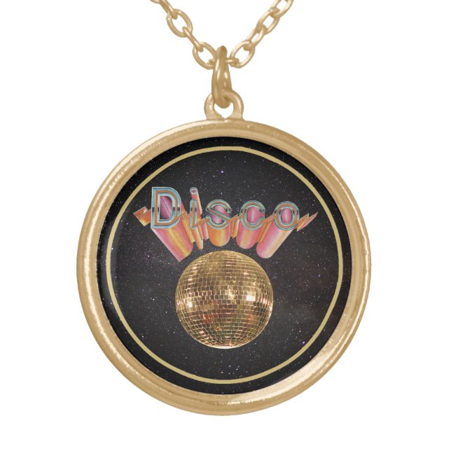 Disco the Night Away Gold Plated Necklace (Front)