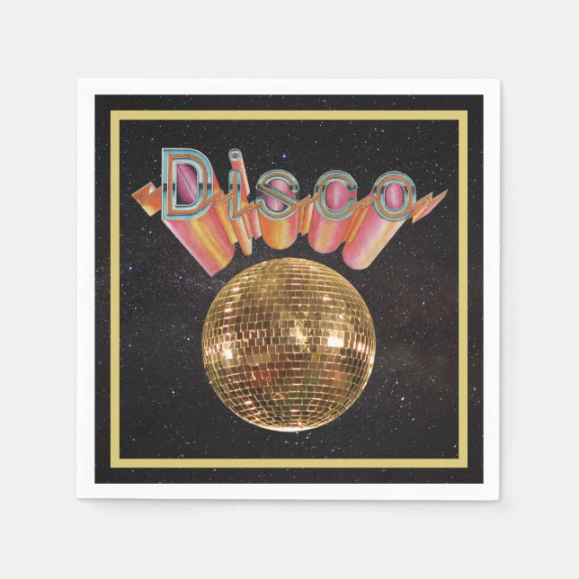 Disco the Night Away Paper Napkins (Front)