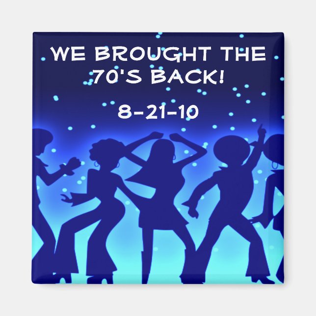 Disco Theme 70's Party Favor Magnets Souvenirs (Front)