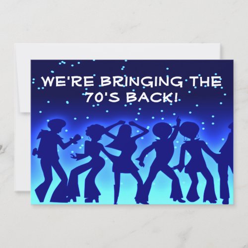 Disco Theme 70s Party Invitations