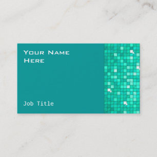 Disco Tiles Aqua business card side