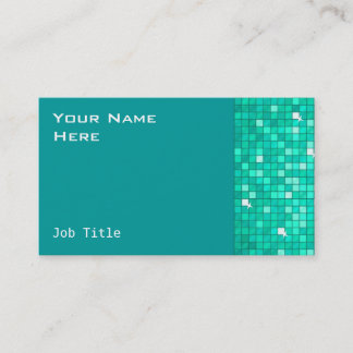 Disco Tiles Aqua business card side
