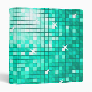 Disco Tiles Aqua ring binder