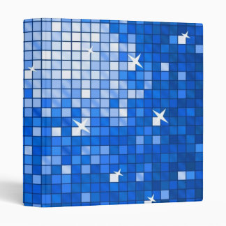 Disco Tiles Dark Blue ring binder