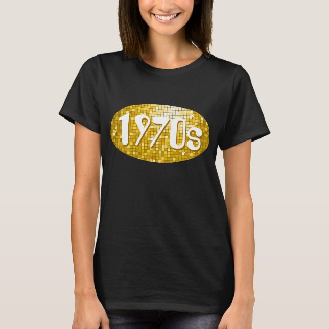 Disco Tiles "Gold" '1970s' t-shirt (Front)