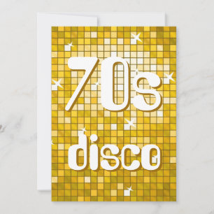 Disco Tiles "Gold" 70s Disco invitation