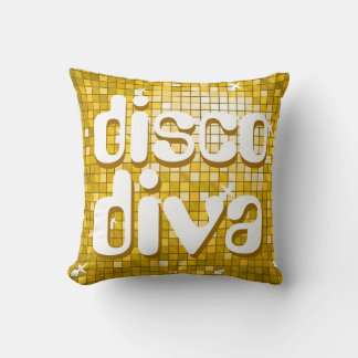 Disco Tiles "Gold" 'disco diva' throw pillow