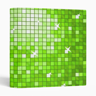 Disco Tiles Green ring binder