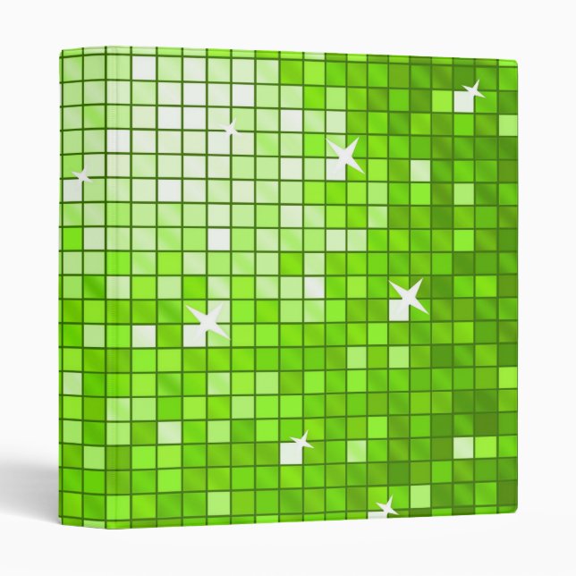 Disco Tiles Green ring binder (Front/Spine)