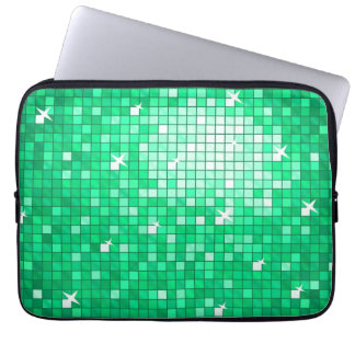 Disco Tiles Jade laptop sleeve 13 inch