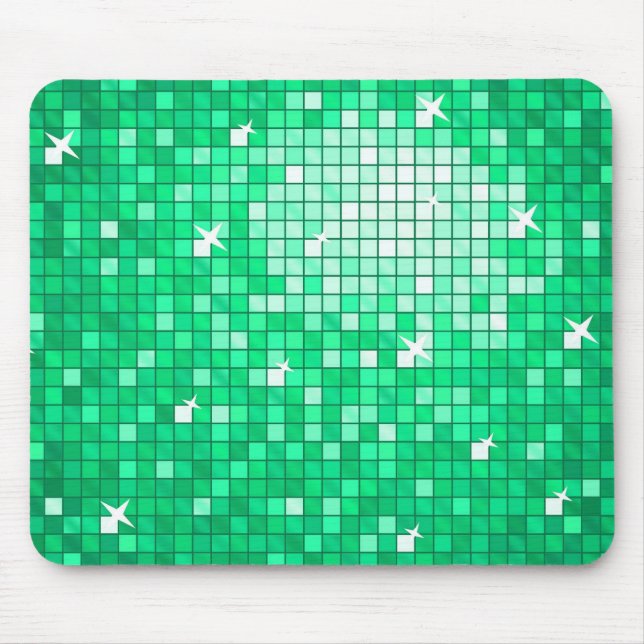Disco Tiles Jade mousepad horizontal (Front)