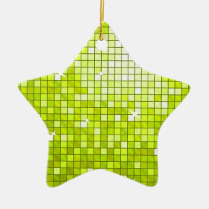 Disco Tiles Lime ornament star