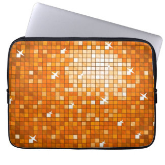Disco Tiles Orange laptop sleeve 13 inch