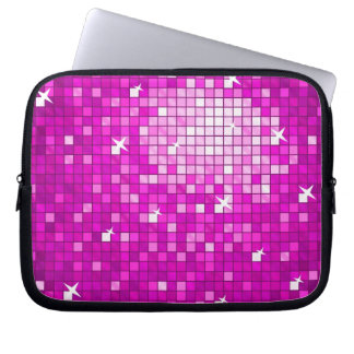Disco Tiles Pink laptop sleeve 10 inch