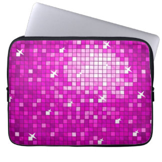 Disco Tiles Pink laptop sleeve 13 inch