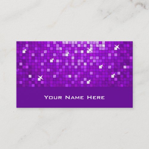 Disco Tiles Purple business card