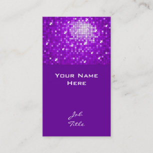Disco Tiles Purple business card top