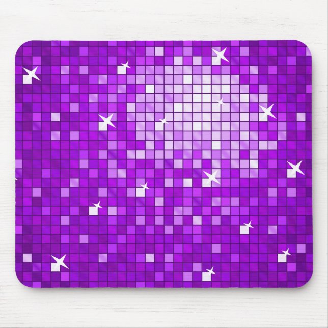 Disco Tiles Purple mousepad horizontal (Front)