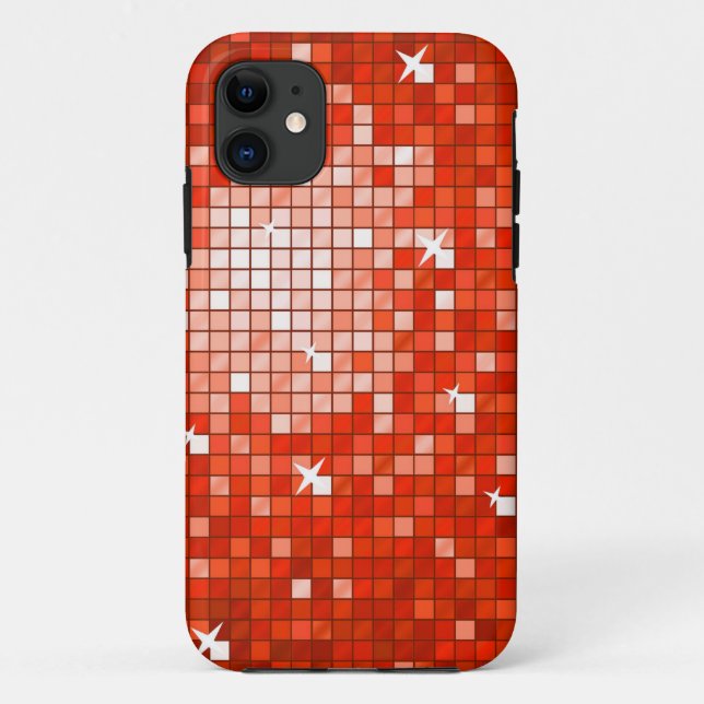 Disco Tiles Red iPhone case (Back)