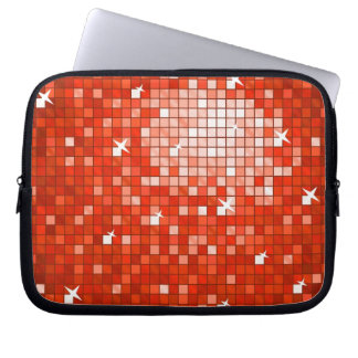 Disco Tiles Red laptop sleeve 10 inch