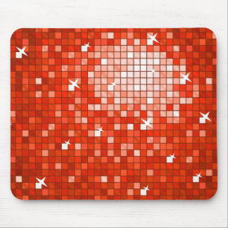 Disco Tiles Red mousepad horizontal