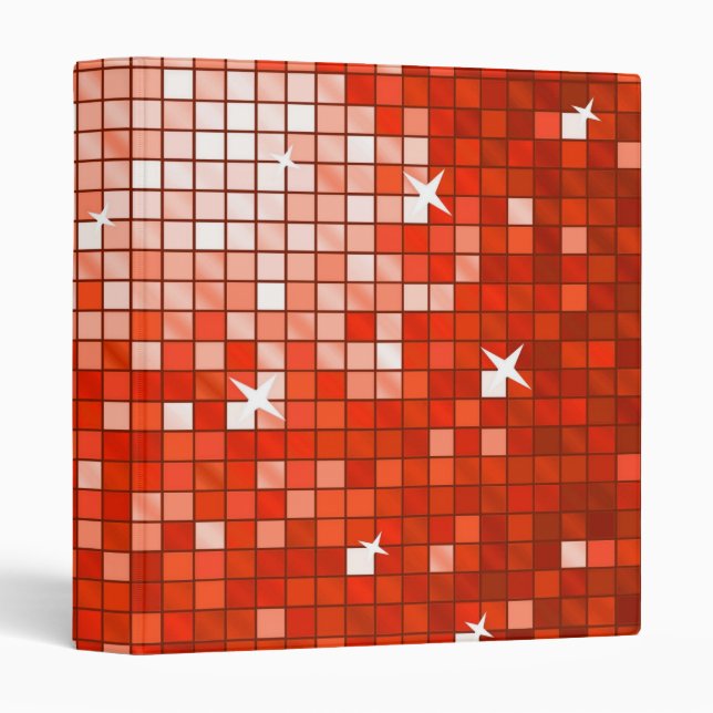 Disco Tiles Red ring binder (Front/Spine)